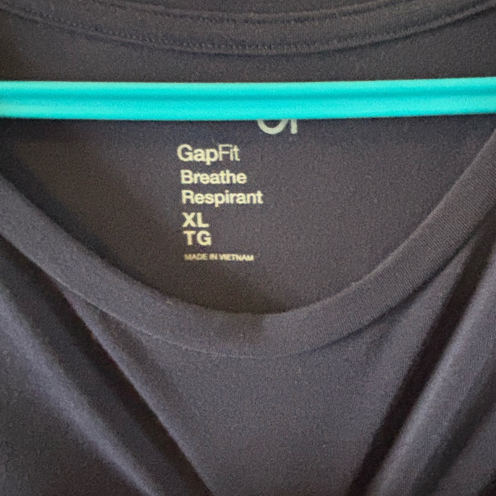 GAP Blue Tie Front Relaxed Blouse - Picture 3 of 3